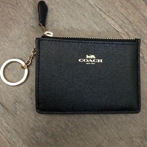 Black coach keychain wallet
